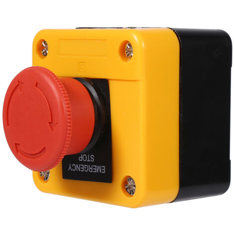 Eosnow Coque en plastique 660V 10A, 1 pièce, panneau rouge, arrêt d'urgence, bouton-poussoir champignon, nouveau