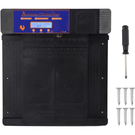 Porte Automatique Poulailler Aluminium Avec Minuterie - Anti-pincement, Étanche, Pour Poules, Canards, Animaux Domestiques