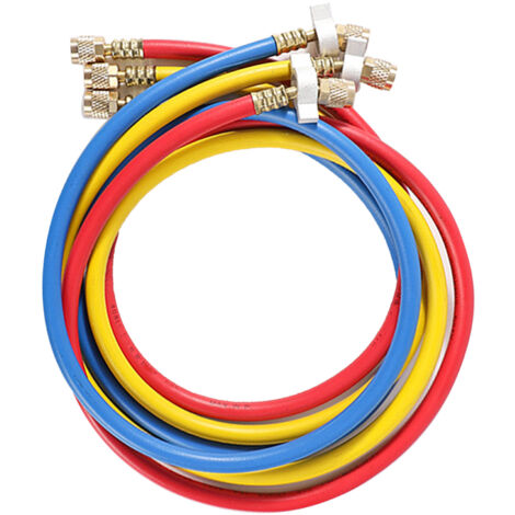 Tuyau De Charge Pour Réfrigérant AC - 1/4 SAE, 4.92 Pieds (1.5m), Fil 500 PSI - Neuf FIPUX