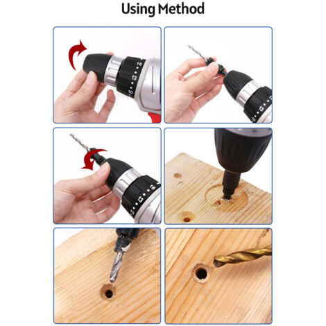 Jeu De Forets à Bois HSS - 1 à 10 Mm - Acier Rapide - Pour Perceuse - Perçage Bois Et Dérivés