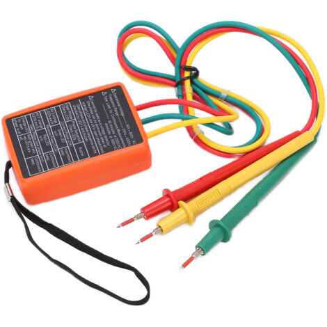 SM852B 60V ~ 600V AC testeur de Rotation à 3 phases détecteur d’indicateur de Phase numérique LED Buzzer compteur de séquence de Phase testeur de tension