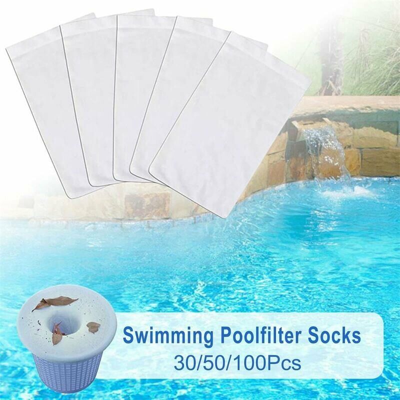 Lot de 30 chaussettes de filtre de piscine pour piscine enterrée et hors  sol en maille