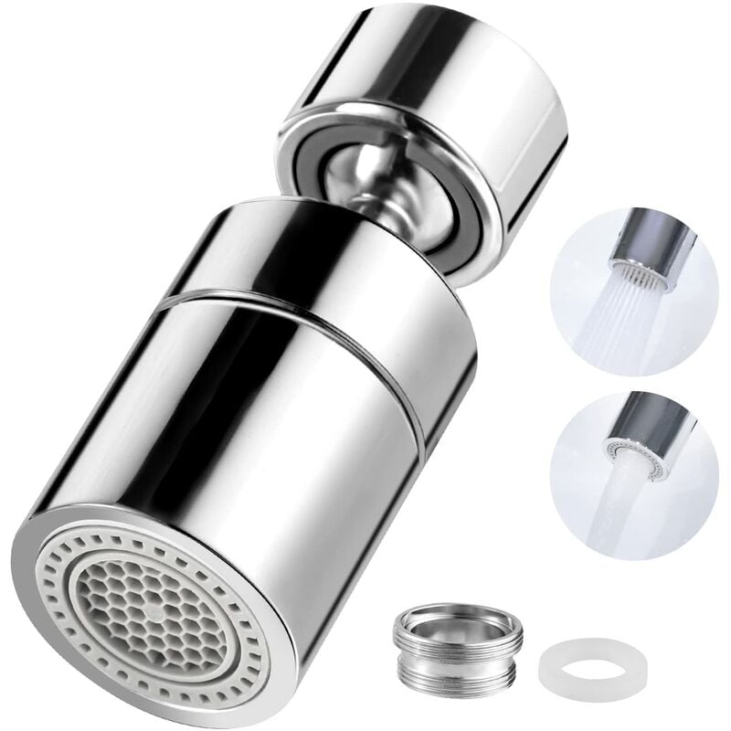 Mousseur de robinet M24 M22, orientable à 360 ° - Double fonction -  Économiseur d'eau pour cuisine et salle de bain : : Bricolage
