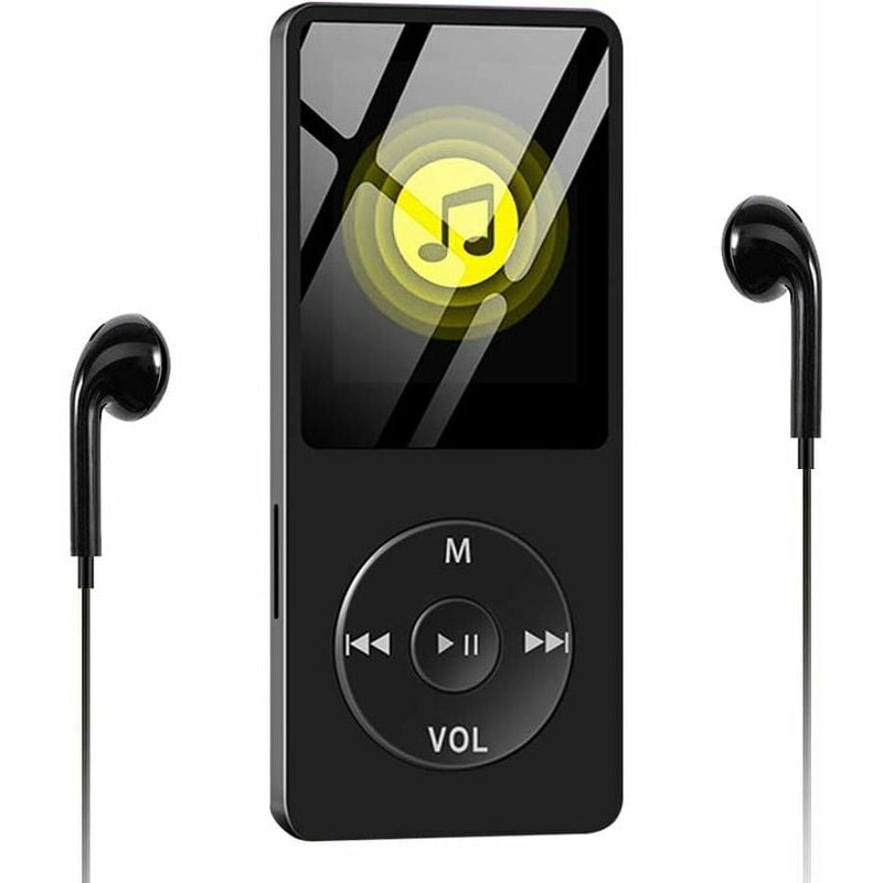Lecteur MP3 avec Bluetooth 5.0, lecteur de musique avec carte 32gb tf, fm,  écouteurs, lecteur de musique hifi portable (bleu)