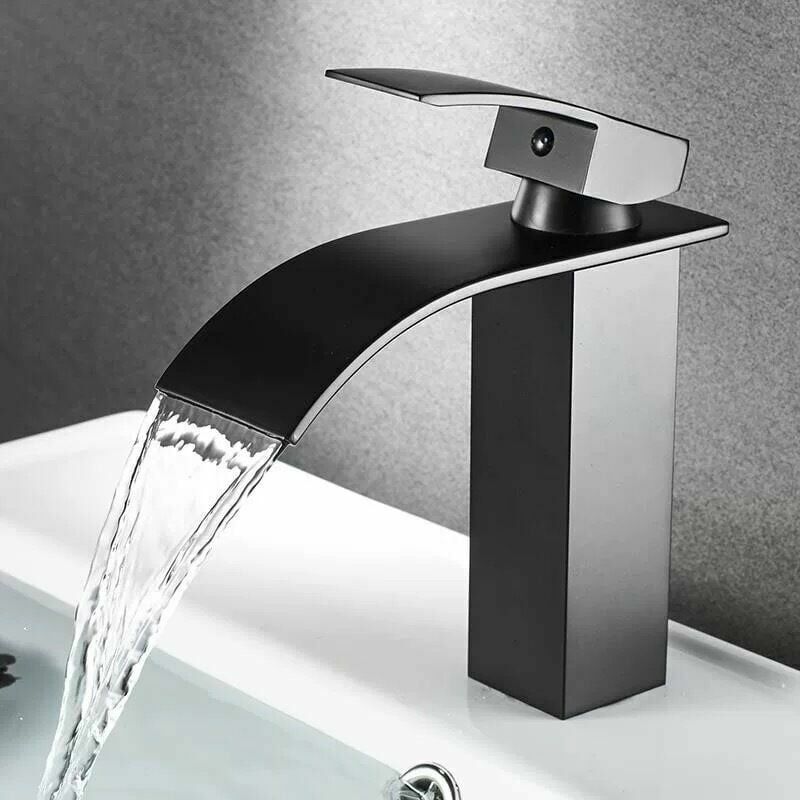 Mitigeur Lavabo Noir acier inoxydable Robinet Salle Bain avec Poignée –  Homelody-fr