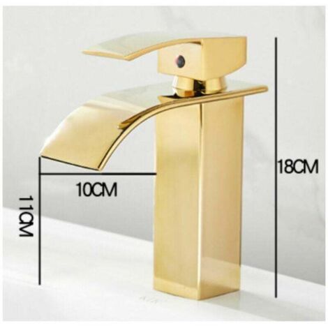 Robinet Salle De Bain Cascade Mitigeur De Lavabo Robinet De Lavabo Monotrou A Deux Voies Design Moderne Chrome 98928534