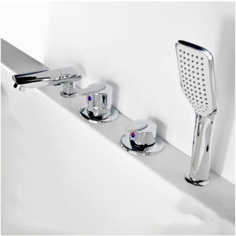 Robinet Baignoire Mélangeur De Bain Robinets De Douche Split Deux Pièces Robinet D'eau Chaude Et Froide Ou Déviateur De Voie Mélangeur Salle De Bains Douche