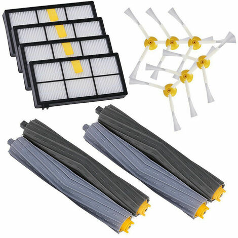 Remplaçant Brosse Kit Pièces accessoires pour iRobot Roomba serie 800 850 860 865 866 870 871 876 880 885 886 890 891 896 900 960 966 980 ect，Kit de pièces de rechange pour roomba (kit Roomba 800 900)