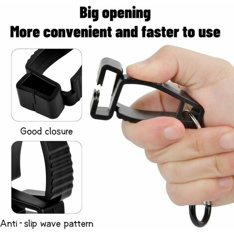 Clips de gants pour les porte-gants de travail Clip de ceinture de gants  avec crochet en métal Gants de travail portables Grabber