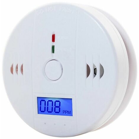 Détecteur de monoxyde de carbone, détecteur d'alarme CO avec affichage  numérique LCD pour maison, cuisine, chambre, salon, sous-sol, hôtel, bureau