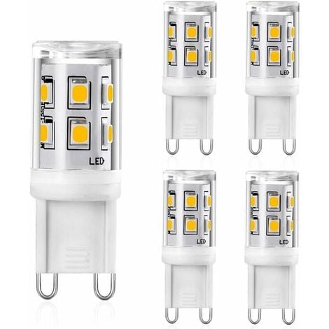 Lot de 10 G9 Ampoule Halogène Lampe Blanc Chaud 25W AC 230V
