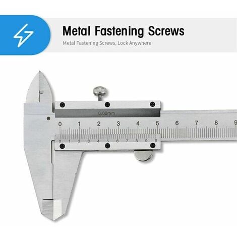 Pied à Coulisse Vernier - 150mm/0.02mm - Acier Inoxydable - Haute