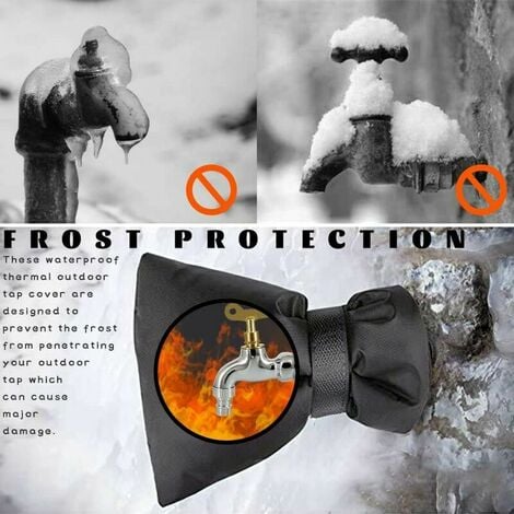 2 PCS Housse de Robinet Extérieur Faucet Protector en Oxford Cloth,Robinet  Protection Contre Le Gel Protection Socks pour Protecteur