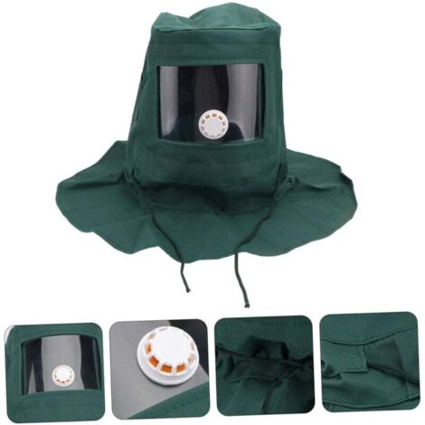 Hotte De Sable,capot De Sablage,masque Dynamitage Sable Vision Claire Avec Corde Reglable Masque Equipement Protection Anti Poussiere Vent 99102964