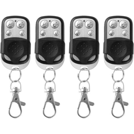 4 Pièces Telecommande Universelle Portail, Telecommande Garage Universelle sans Fil, Telecommande Portail Compatible 433.92 MHz, Telecommande Universelle Porte Garage
