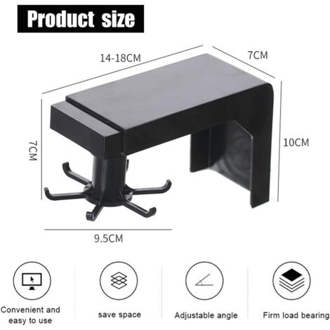 Lot De 2 Supports Muraux Pour Cric De Sol - Rangement Garage, Atelier - En Acier, Noir - Vis Incluses