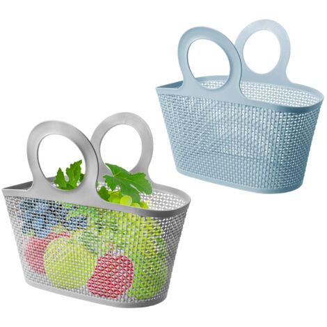 Lot De 4 Paniers Rangement Pliables – 30,5 X 20,3 X 12,7 Cm, Plastique, Poignée, Pour Cuisine, Salle De Bain, Bureau