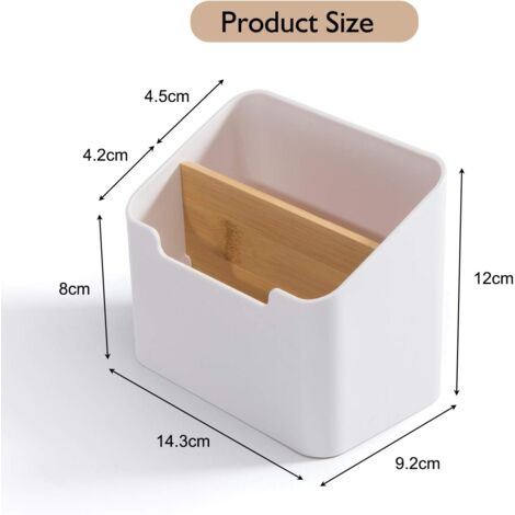 Boîte De Rangement De Bureau à 4 Compartiments – Range Télécommande, Clés, Stylos !