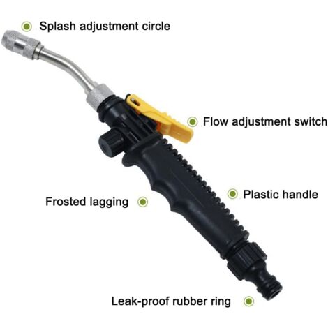 Pistolet Arrosage Métal NIYATA Haute Pression - Buse Laiton Réglable 4 Jets - Pour Lavage Voiture Et Jardin