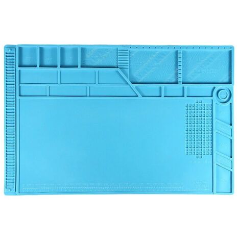 Tapis De Soudure Antistatique 34x23cm - Avec Échelle Et Emplacements Vis Pour Réparation Électronique