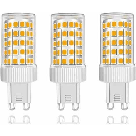 Lot de 3 Ampoules LED G9 10W Équivalent Halogène 150W, 86 LED, 1000Lm, Angle de faisceau 360°, Ultra Lumineuses, AC220-240V, Non Dimmable, Blanc Chaud 3000K… [Classe énergétique B]