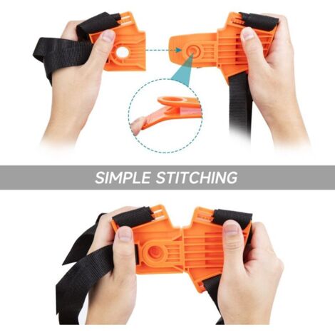 Harnais Débroussailleuse- Bandoulière Double - Harnais de Doudeuse- pour Débroussailleuse, Tronçonneuse et Tondeuse à Gazon Compatible avec FS, Taille-Bordures série km,Orange