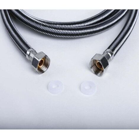 Lot De 2 Tuyaux Raccord Fileté Extérieur 1/2" En Acier Inoxydable 304 – Longueur Au Choix De 5 à 30 Cm | Raccord Droit Pour Plomberie, Douche