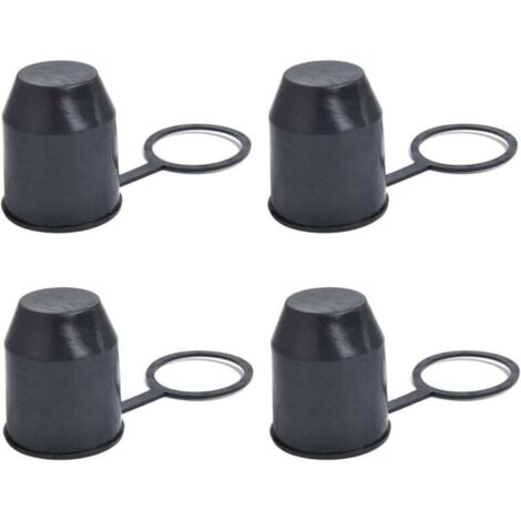 Lot De 4 Capuchons De Protection Pour Attelage Remorque - Avec Anneau De Verrouillage - Anti Corrosion, Poussière, Graisse - Universel