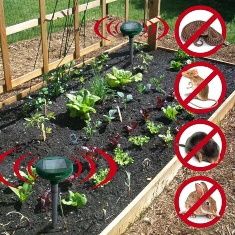Répulsif à Ultrasons Pour Chats, Chiens, Rongeurs - Extérieur, Solaire Et USB - Détection PIR 10 M - 10
