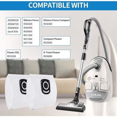15 Pièces Sac Aspirateur pour Rowenta Hygiène+ Silence Force X-Trem Power Compact Power Power XXL Sac à Poussière remplacement pou
