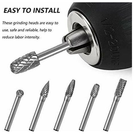 Fraise Carbure Tungstène 6mm - Queue Droite, Pointe 3 Dents, Pour Usinage, Neuve