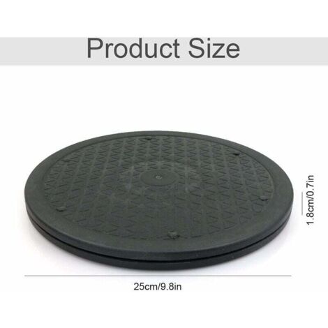 Plateau Tournant Rotatif 360° - Diamètre 20 Cm, Charge Max 15 Kg, Surface Antidérapante - Pour TV, Moniteur, Objets Décoratifs, Artisanat