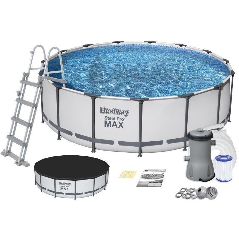 Bestway 56438 Rund Aufstellpool Aus Stahl Pro Max 457x122 Cm