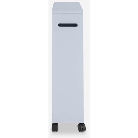 Mymai Bad Hochschrank Weiß - Platzsparender Badezimmerschrank Mit 2 Türen