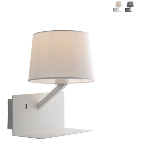 Perenz SIRCO Hotel Wandleuchte – 1-flammig, Chrom-Gestell & Stoffschirm, 22x18x22 Cm, Für E27 Birne Bis 60 W