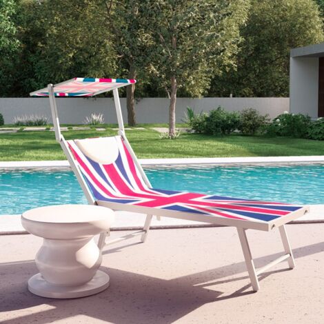 2er Set professionelle Liegestühle Strandliegen Sonnenliegen aus