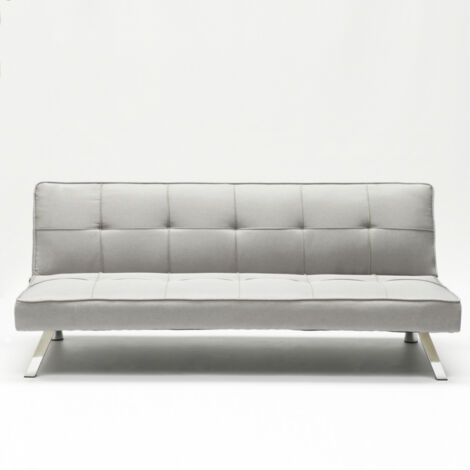 Design Schlafsofa Gemma, moderne 2-Sitzer Couch Mit Schlaffunktion - Grau