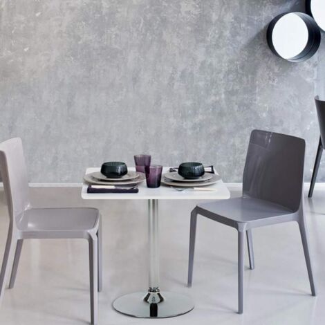 Kaffee Tisch Rund und Quadratisch Weiß Schwarz 70x70 Bistrot