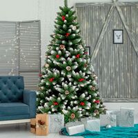 Künstlicher Weihnachtsbaum Geschmückt Deko 240 cm Oslo