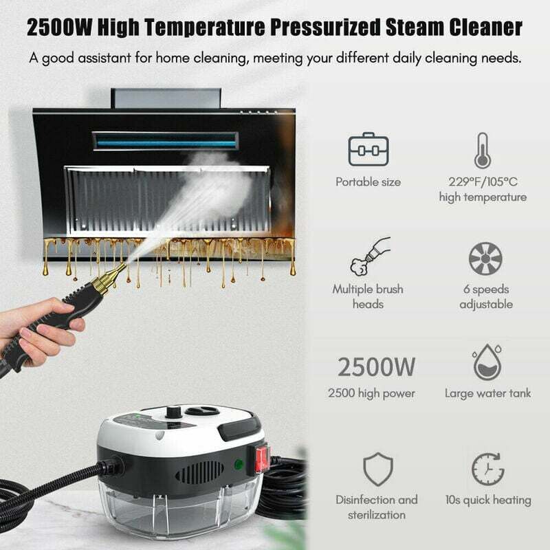 Nettoyeur Vapeur Portable 2500W – Appareil De Nettoyage Vapeur 105°C, 3 Bars, Réservoir 1100ml - 5