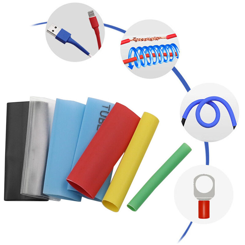 Kit 580 Gaines Thermorétractables JOPHEK - 11 Tailles Et 6 Couleurs | Ratio 2:1