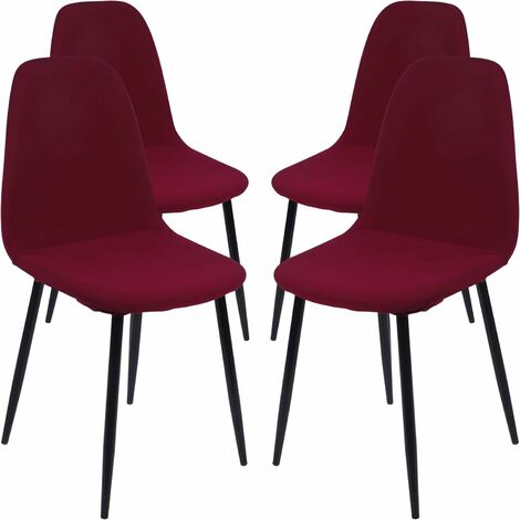 Housses De Chaise Extensibles - Lot De 6 - Polyester/élasthanne, Gris Foncé - Universelles Pour Salle à Manger