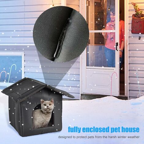 Niche Pour Chat Extérieur Isolée - Maison D'hiver Imperméable Pour Chat, Chien, Lapin, 3 Tailles (S, M, L)