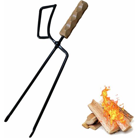 Pince à feu - Pince à charbon - Pince à bois pour poêle à bois - Pince à  feu
