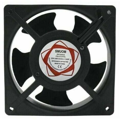 Ventilateur axial pour boîte de cheminée Insérable Haute température Pales en métal Silencieux Universel 120 x 120 x 38 mm
