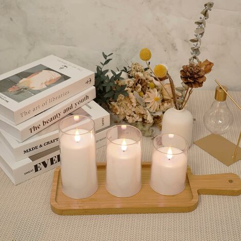 Acheter Kit de bougies vacillantes sans flamme, 3 pièces, avec