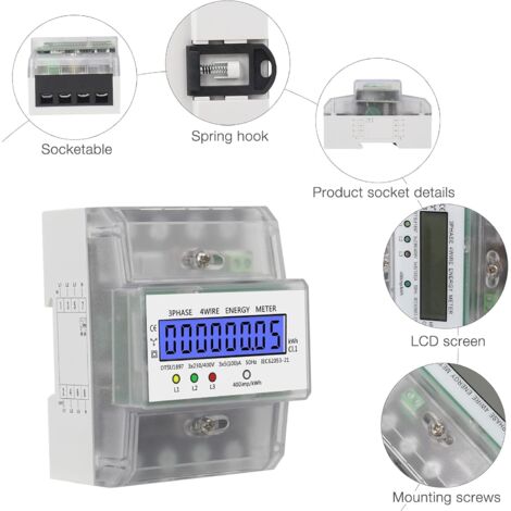 Compteur électrique Numérique Ketotek - KWh AC - Pour Rail DIN - Neuwertig