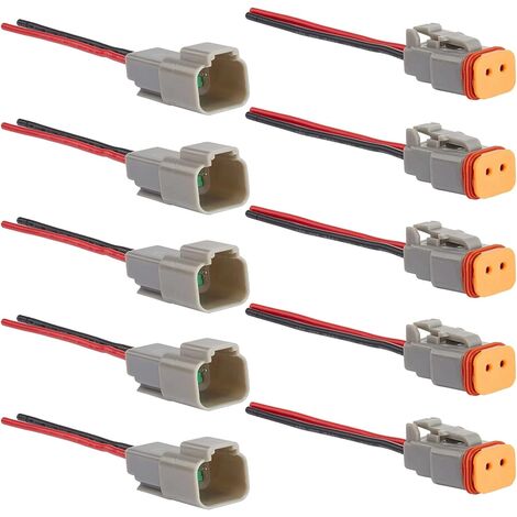 Connecteur Deans T Plug Mâle/Femelle – Fil 10 Cm 16 AWG – Pour Batteries RC Lipo Et Modèles RC – Compatible Voitures, Bateaux, Drones