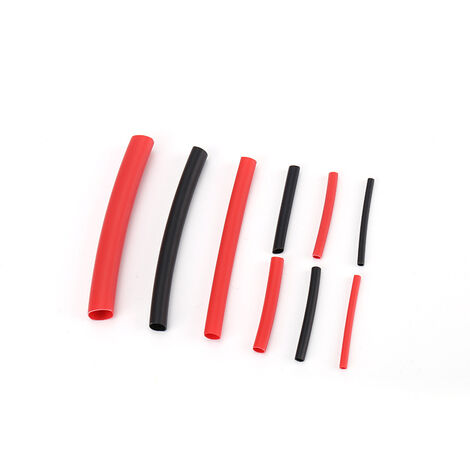270 Gaines Thermorétractables Avec Colle - Ratio 3:1, Double Paroi étanche, Rouge Et Noir, Isolation électrique