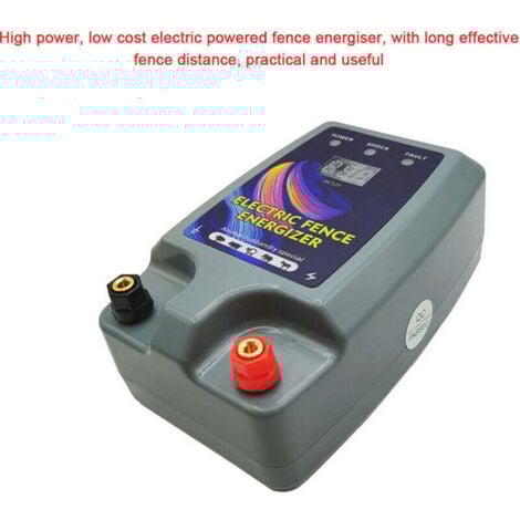 5 KM ClôTure éLectrique , ClôTure éLectrique Solaire Pour Animaux ClôTure éLectrique Pour Animaux ÉLevage D'Animaux ÉLectrique ContrôLeur Vache Moutons ，3 modes d'alimentation，(BLUE)